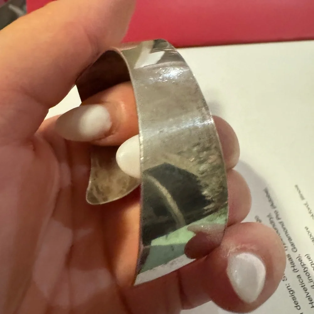 925 Sterling silver and turquoise cuff bracelet 18.4g - Picture 7 of 16